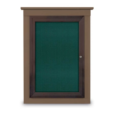 United Visual Products Single Door Enclosed Cathedral Letterboa UV1300CD-BLACK-BURGUN